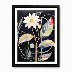 Oxeye Daisy 4 Hilma Af Klint Inspired Flower Illustration Art Print