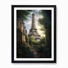 Eiffel Tower Paris France Dominic Davison Style  Art Print