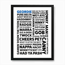 Ppd Geordiedialect Po 43 Art Print