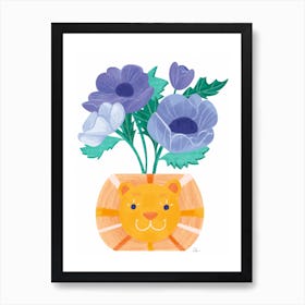 Peony Lion Poster