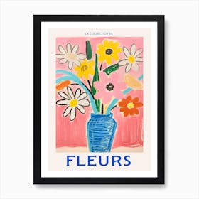 French Flower Poster Daisy 2 Art Print