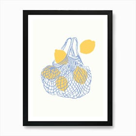 Lemons in Bag Print Art Print