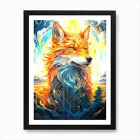 Fox In The Forest 1 Art Print