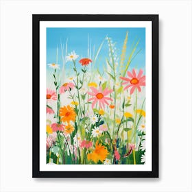 Wild flowers in a Field Art Print