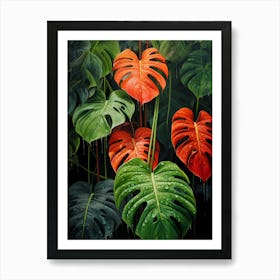 Monstera Leaves 5 Art Print