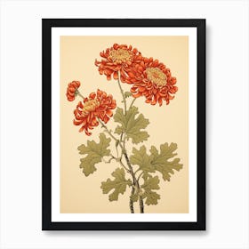 Kiku Chrysanthemum 2 Vintage Japanese Botanical Art Print