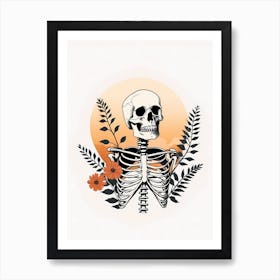 Floral Skeleton Botanical Anatomy (9) Art Print