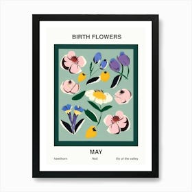 Birth Flowers May Art Print