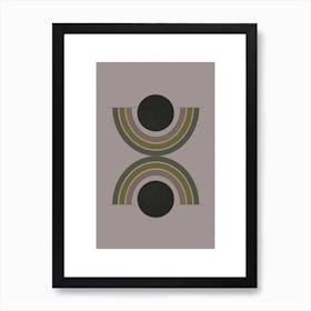 Abstract Neutral Rainbow Art Print