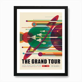 NASA Grand Tour Vintage Space Poster Art Print