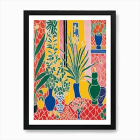 Room With Plants Matisse Style 1 Art Print