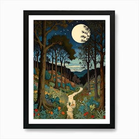 William Morris Path To The Moon 1 Art Print