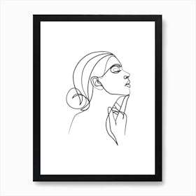 Elegant Woman Line Art Print Abstract Wall Print Art Print