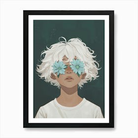 White Haired Girl With Sunglasses Poster