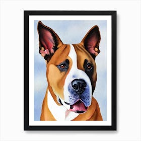 Bull Terrier 3 Watercolour Dog Art Print