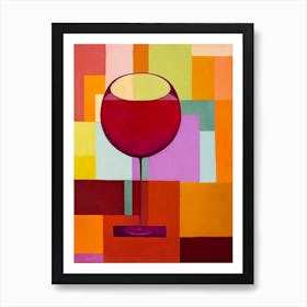 Monastrell Rosé Paul Klee Inspired Abstract 2 Cocktail Poster Art Print