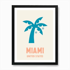 Miami, United States, Graphic Style Poster 5 Art Print