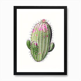 Prickly Pear Cactus Marker Art 3 Art Print