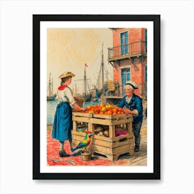 Fruit Stand Art Print