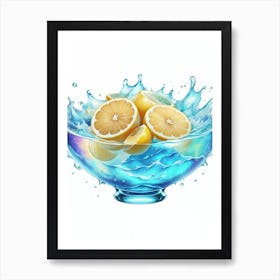 Lemons In A Bowl Art Print