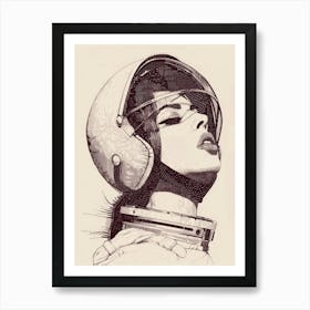 Woman In Space 4 Art Print