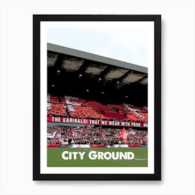 City Ground, Nottingham Forrest, Stadium, Football, Art, Soccer, Wall Print, Art Print Art Print