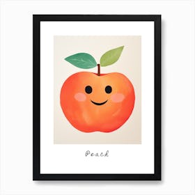 Friendly Kids Peach 3 Poster Art Print