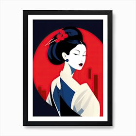 Geisha Plain Colours 2 Art Print
