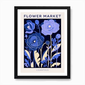 Blue Flower Market Poster Lisianthus 3 Art Print