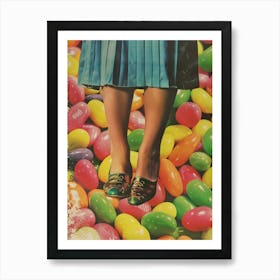 Jelly Beans Candy Sweets Pattern 2 Art Print