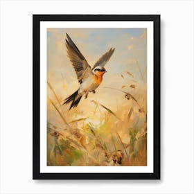 Bird Painting Barn Swallow 4 Art Print