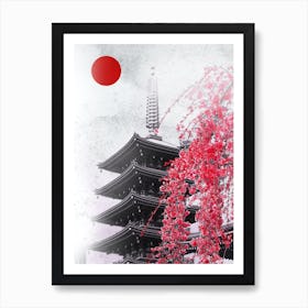 Pagoda Temple of Japan Art Print