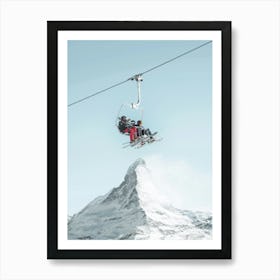 Ski Lift - Winter Landscape Art Print