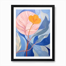 Calendula 1 Hilma Af Klint Inspired Pastel Flower Painting Art Print