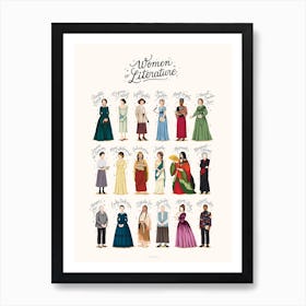 Women of Literature Art Print