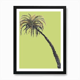 Palm Tree Green Background 1 Poster