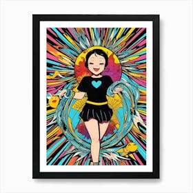 Girl In A Bubble Art Print