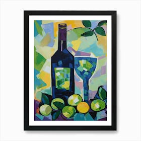 Pinot Grigio Wine Illustration 4 Art Print