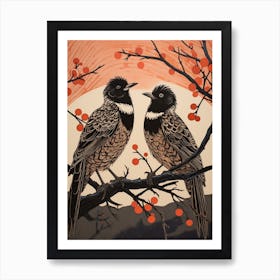 Two Birds Art Nouveau Poster 8 Art Print