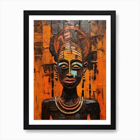 Whispering Woods; Tribal Masked Tales Art Print