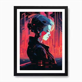 Cyberpunk Art, Woman Art Print