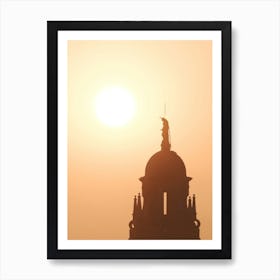 Venice Santa Maria Della Salute Top Venetian Sun Sculpture Architecture Italy Italian Orange Yellow Beige Vertical Photo Photography Travel Bedroom Bathroom Living Room Art Print