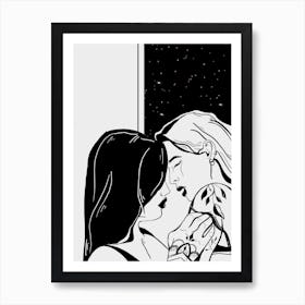Girls Kissing Lgbtq 3 Art Print