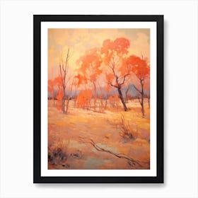 Autumn Orange Landscape 6 Art Print