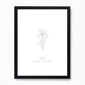 Iris Birth Flower Art Print