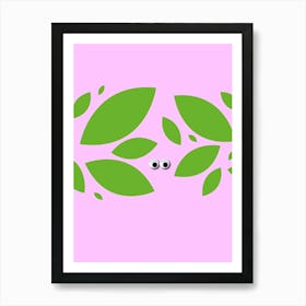 Leaf Eyes Art Print