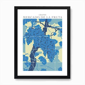 Mercado De La Fruta Grapes Illustration 3 Poster Art Print