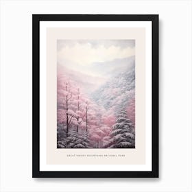 Dreamy Winter National Park Poster  Great Smoky Mountains Nationial Park United States 1 Art Print