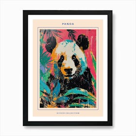 Panda Brushstrokes Poster 3 Art Print