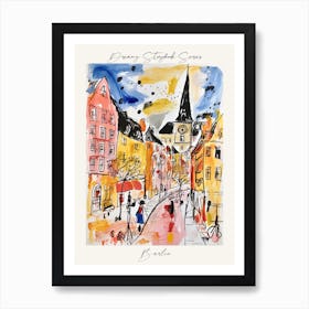 Poster Of Berlin, Dreamy Storybook Illustration 1 Art Print